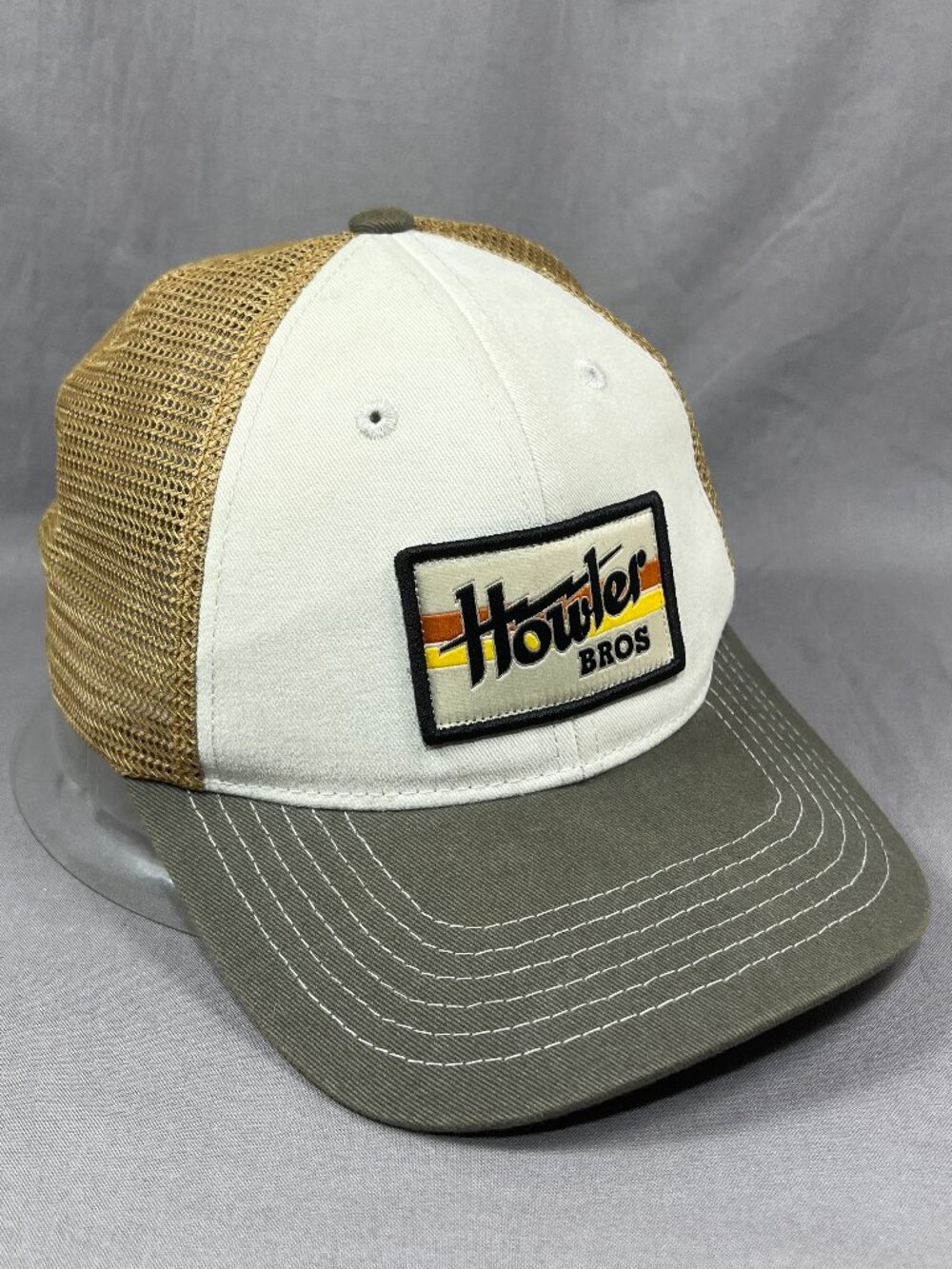 Howler Bros Heed The Call Snapback Hat Cap Ivory Trucker Mesh Fishing Surf Mens